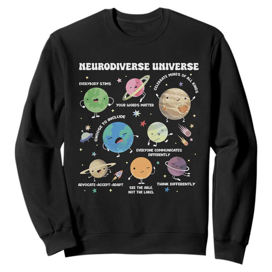 Neurodiverse Universe Sweatshirt Autism ASD ADHD Neurodiversity Sped Teacher
