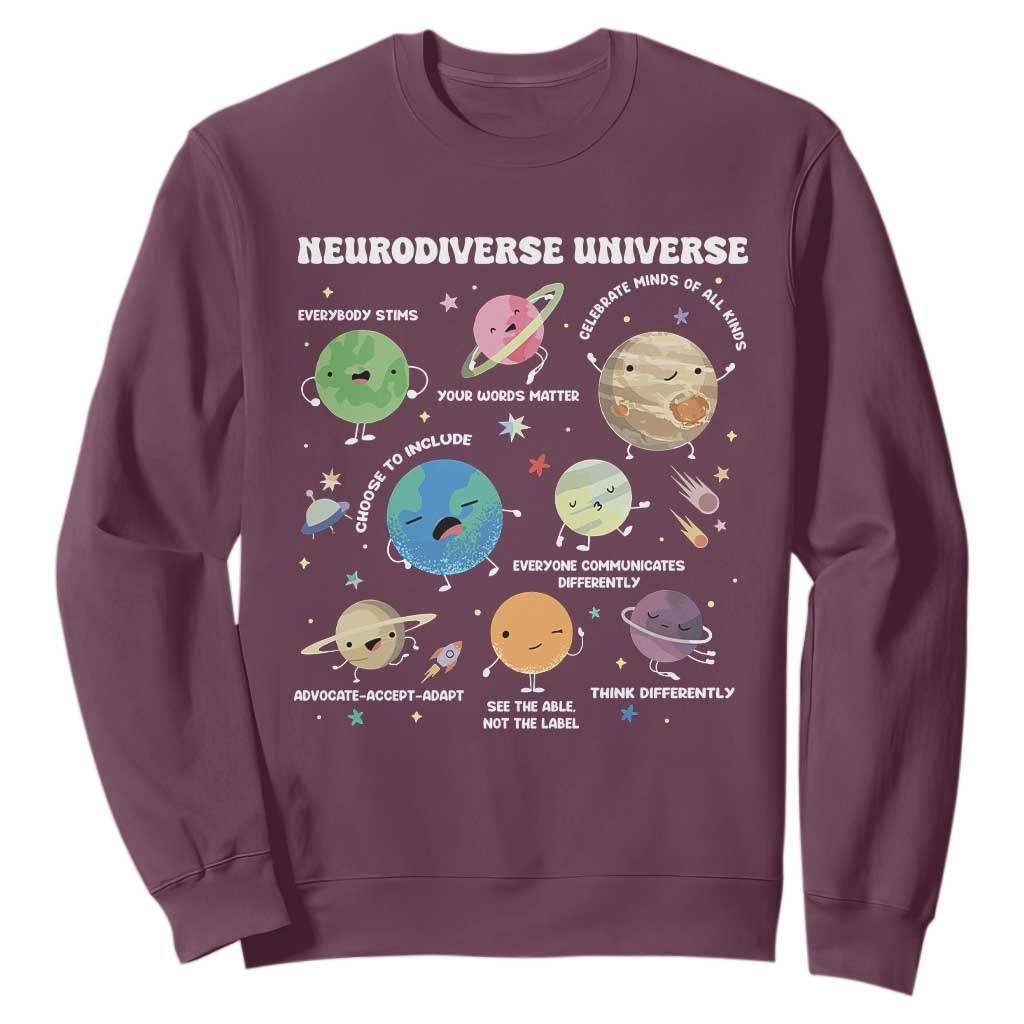 Neurodiverse Universe Sweatshirt Autism ASD ADHD Neurodiversity Sped Teacher
