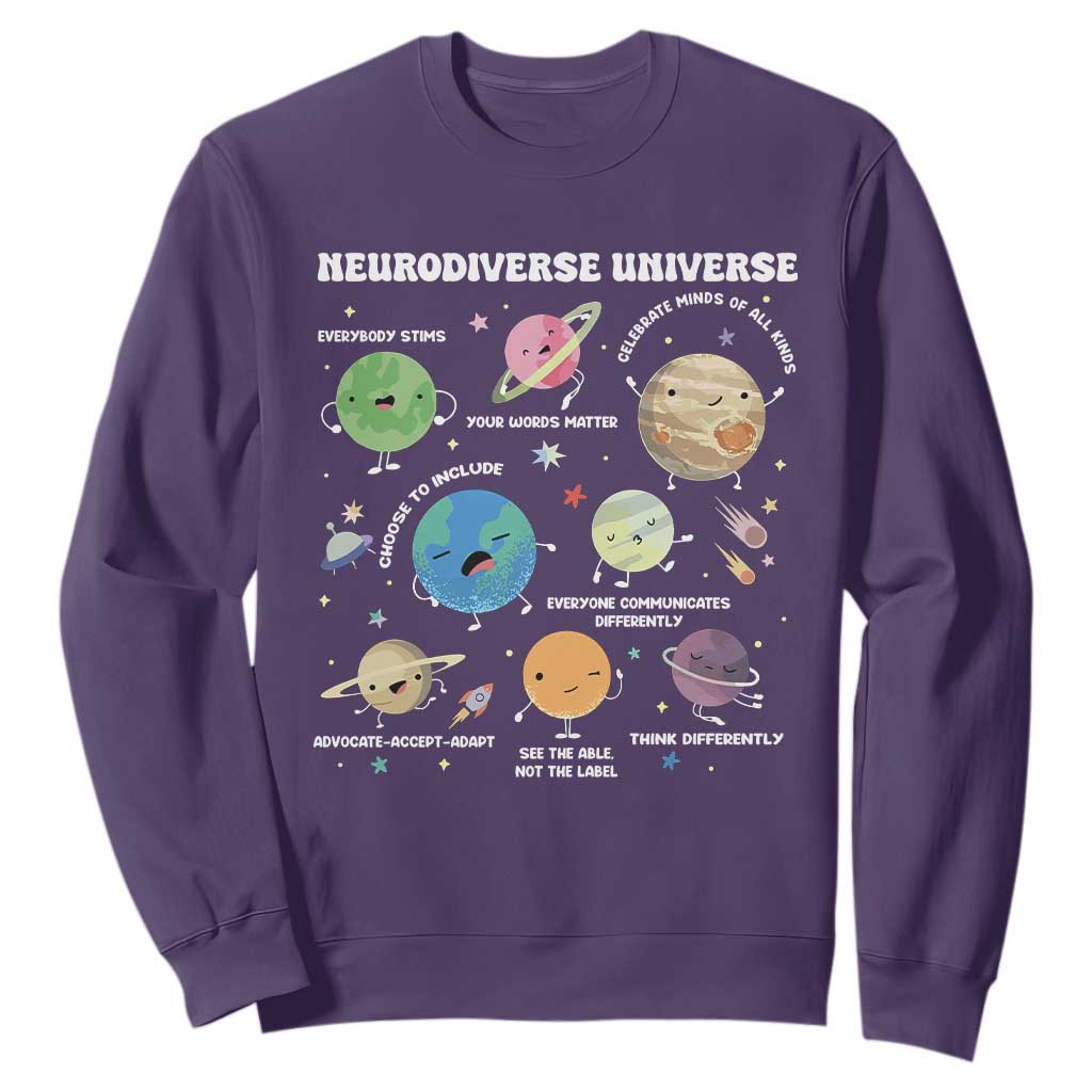 Neurodiverse Universe Sweatshirt Autism ASD ADHD Neurodiversity Sped Teacher