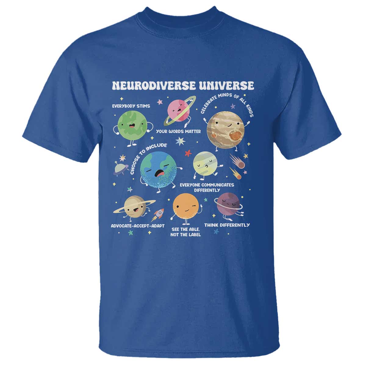 Neurodiverse Universe T Shirt Autism ASD ADHD Neurodiversity Sped Teacher