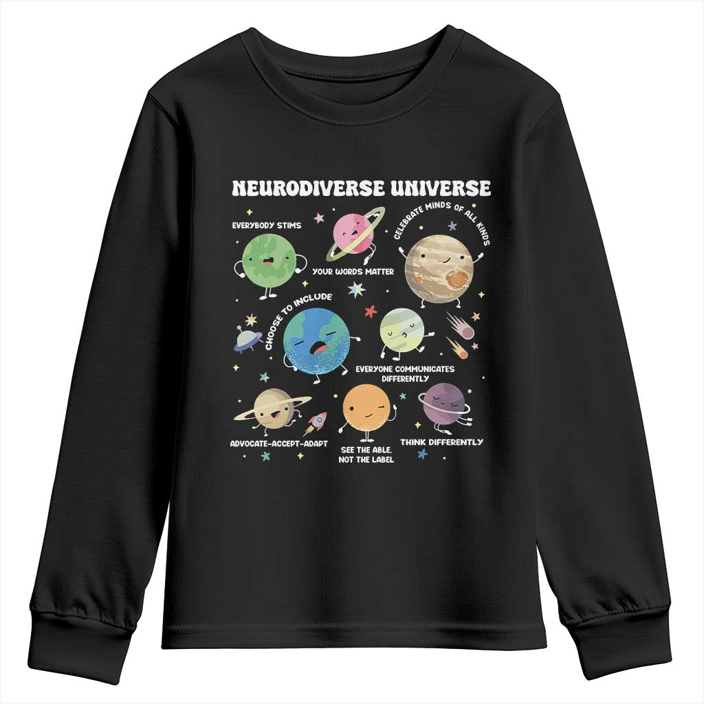 Neurodiverse Universe Youth Sweatshirt Autism ASD ADHD Neurodiversity Sped Teacher
