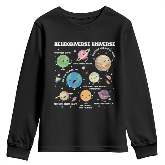 Neurodiverse Universe Youth Sweatshirt Autism ASD ADHD Neurodiversity Sped Teacher