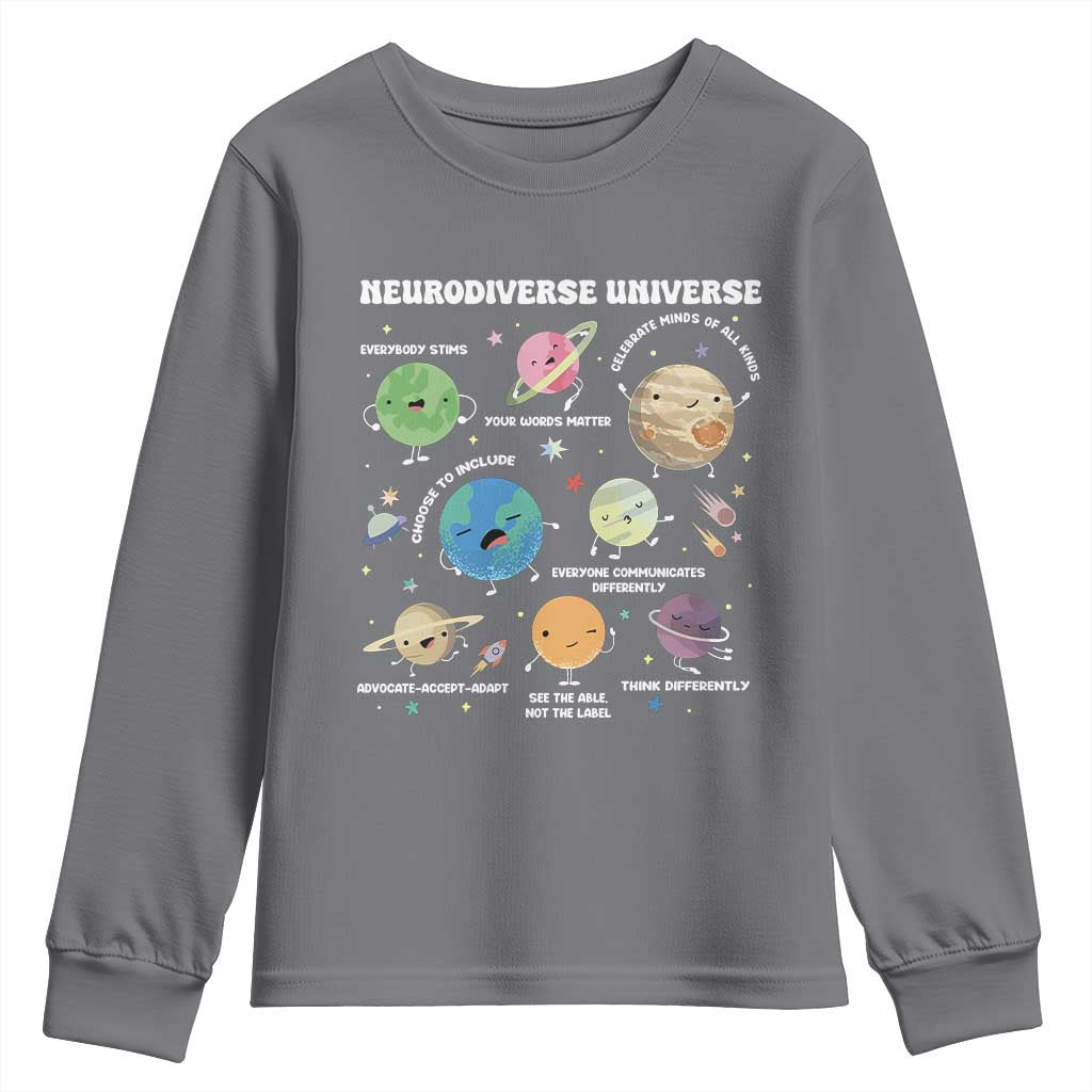 Neurodiverse Universe Youth Sweatshirt Autism ASD ADHD Neurodiversity Sped Teacher