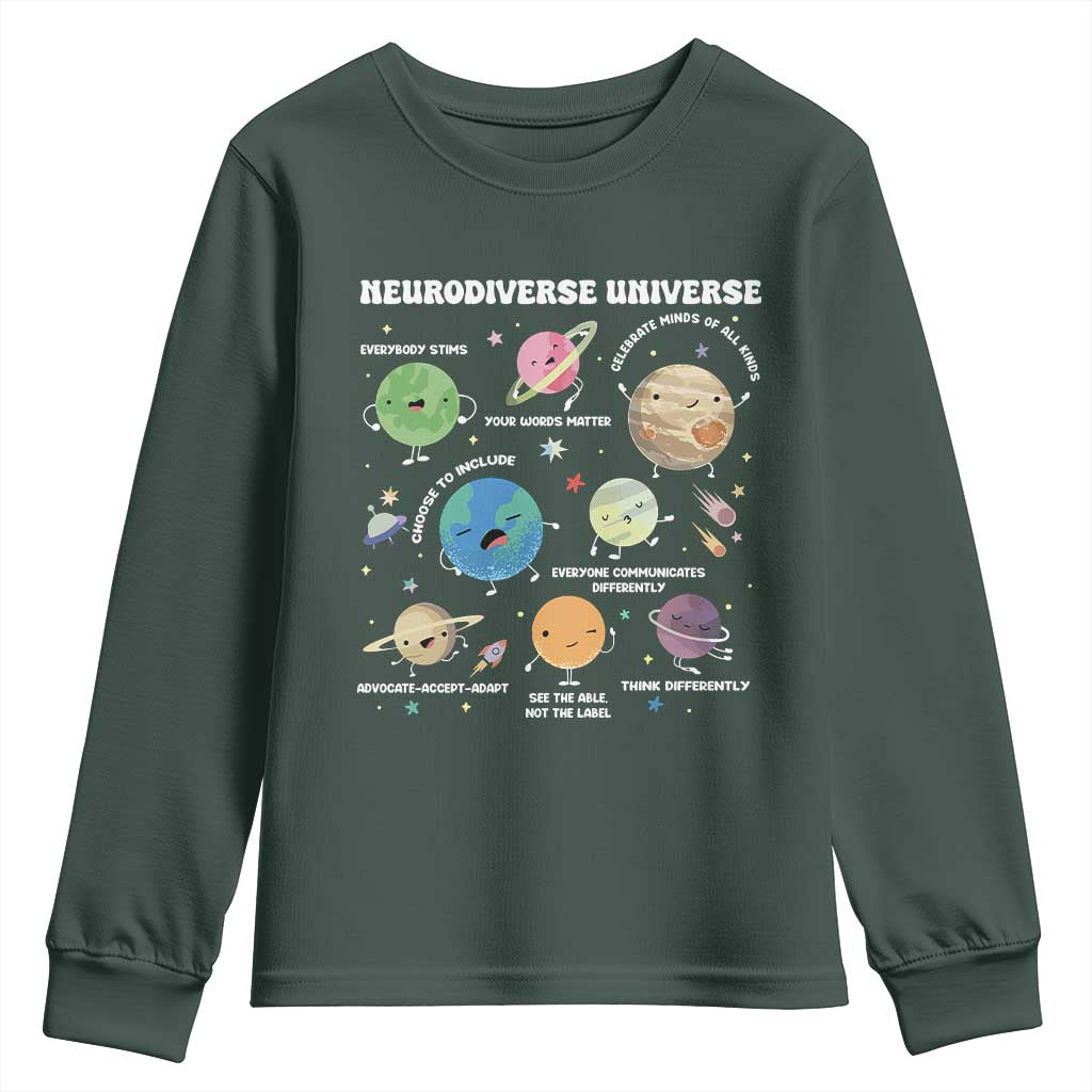 Neurodiverse Universe Youth Sweatshirt Autism ASD ADHD Neurodiversity Sped Teacher