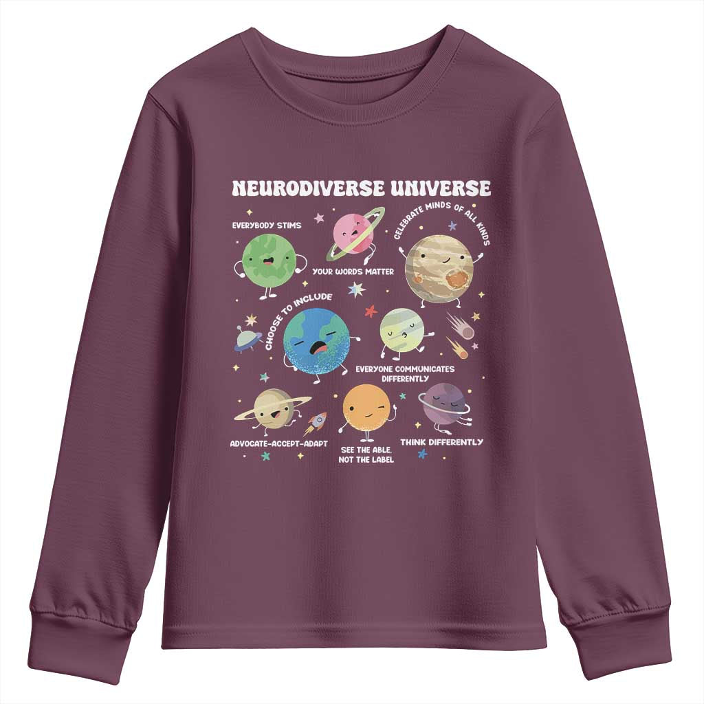 Neurodiverse Universe Youth Sweatshirt Autism ASD ADHD Neurodiversity Sped Teacher