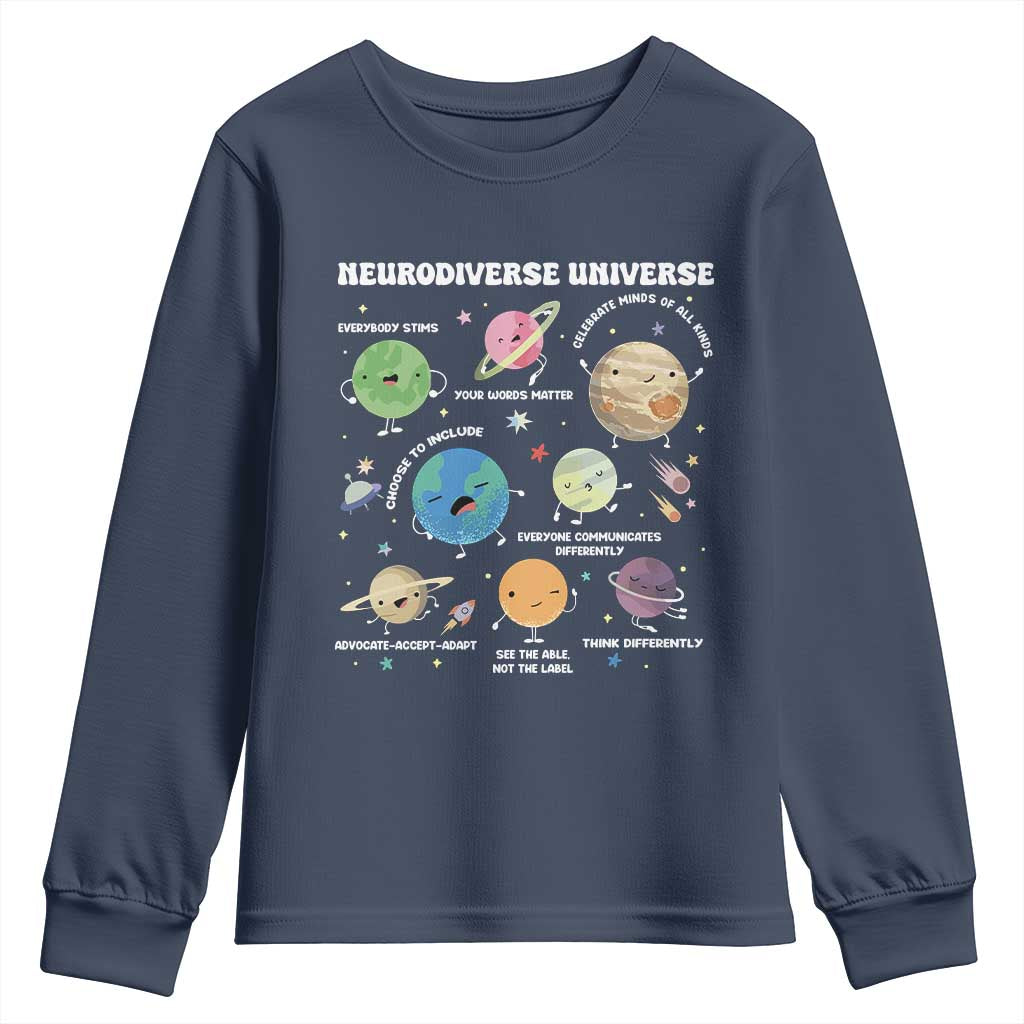 Neurodiverse Universe Youth Sweatshirt Autism ASD ADHD Neurodiversity Sped Teacher