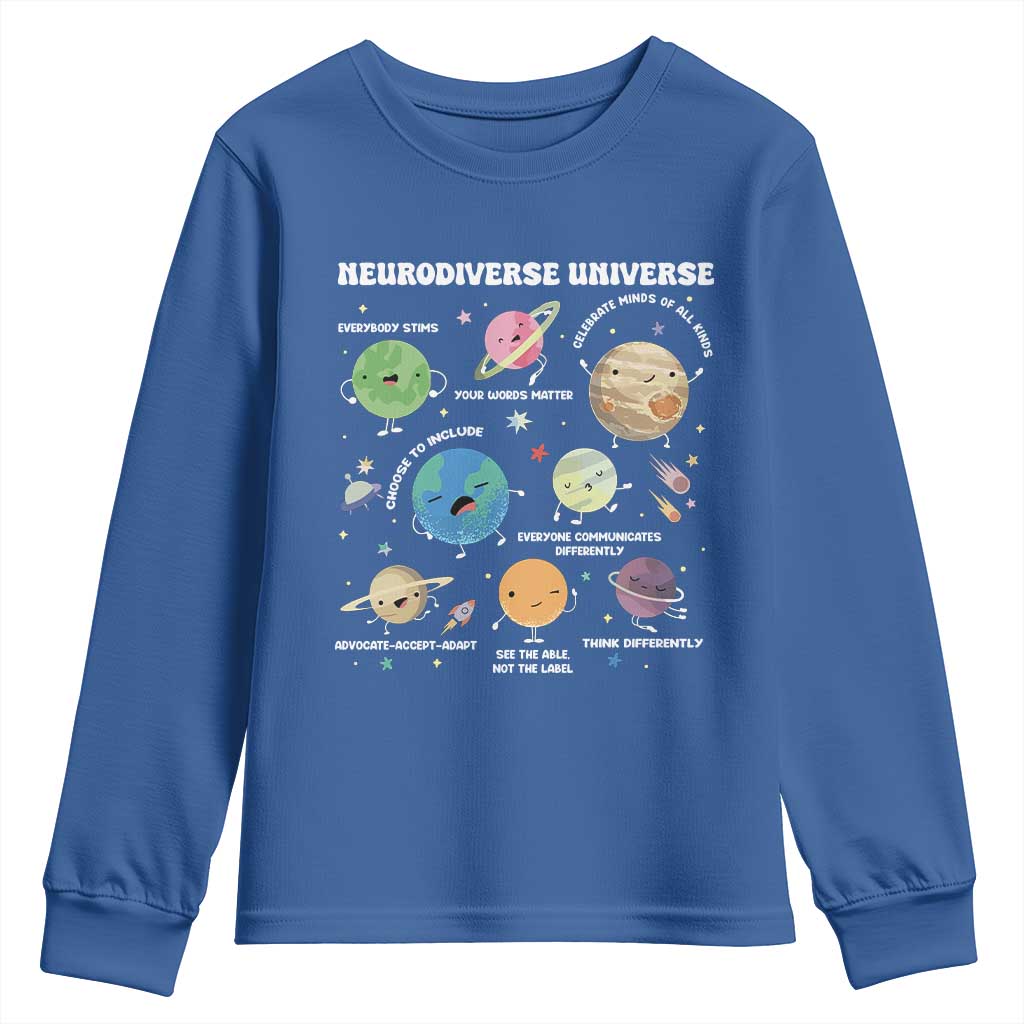 Neurodiverse Universe Youth Sweatshirt Autism ASD ADHD Neurodiversity Sped Teacher