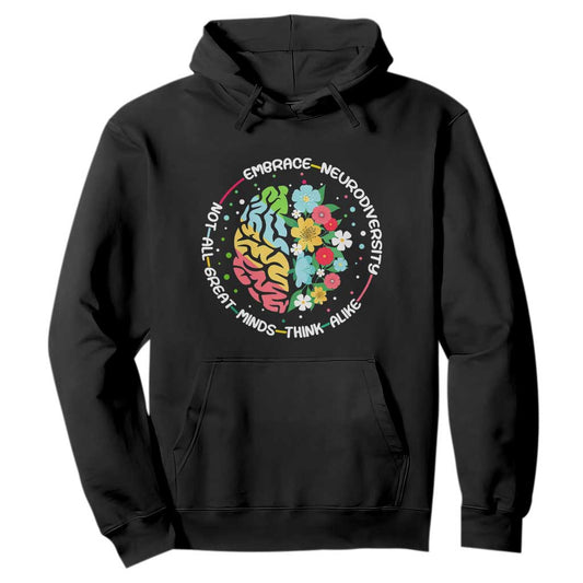 Embrace Neurodiversity Hoodie Neurodiverse Brain Autism ADHD Autistic