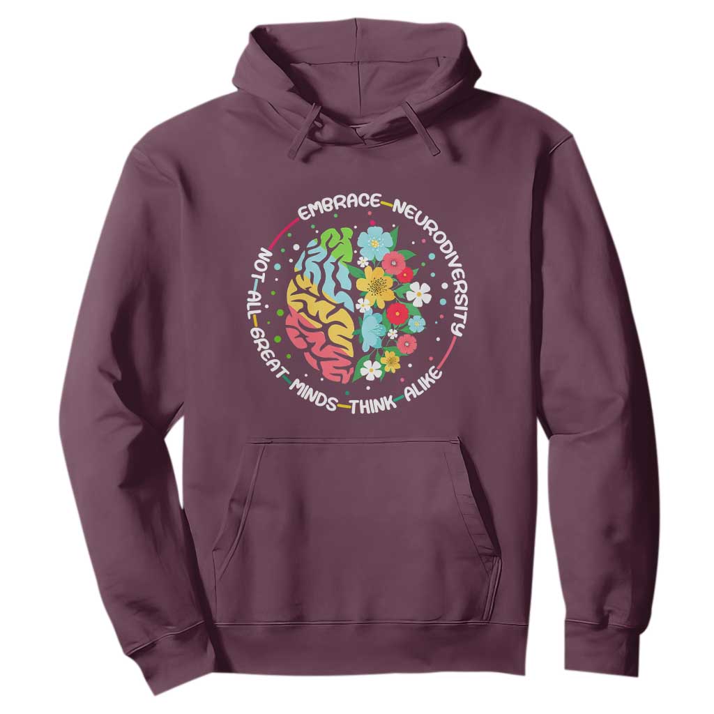 Embrace Neurodiversity Hoodie Neurodiverse Brain Autism ADHD Autistic