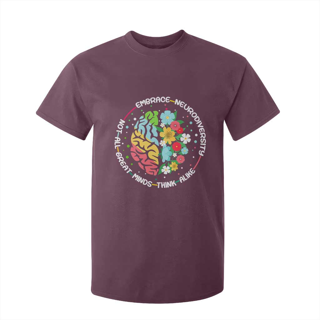 Embrace Neurodiversity T Shirt For Kid Neurodiverse Brain Autism ADHD Autistic