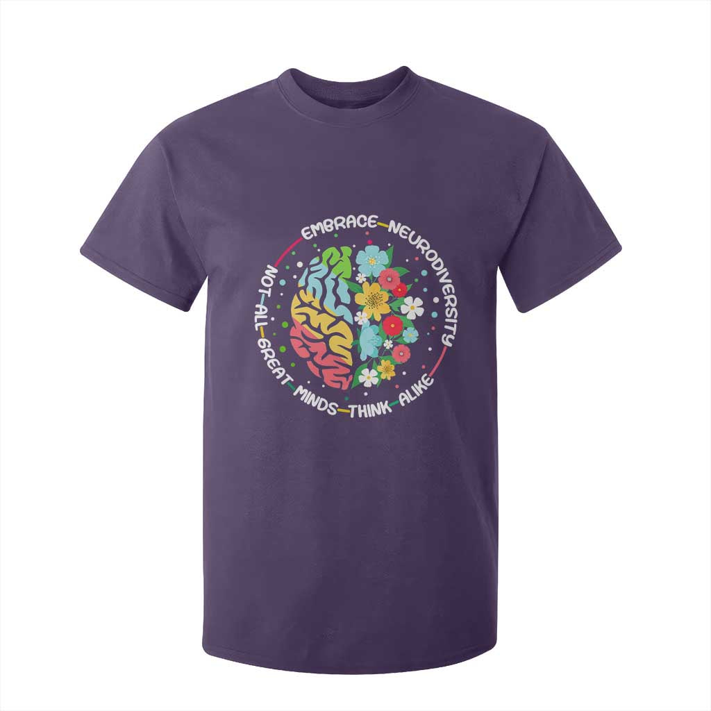 Embrace Neurodiversity T Shirt For Kid Neurodiverse Brain Autism ADHD Autistic