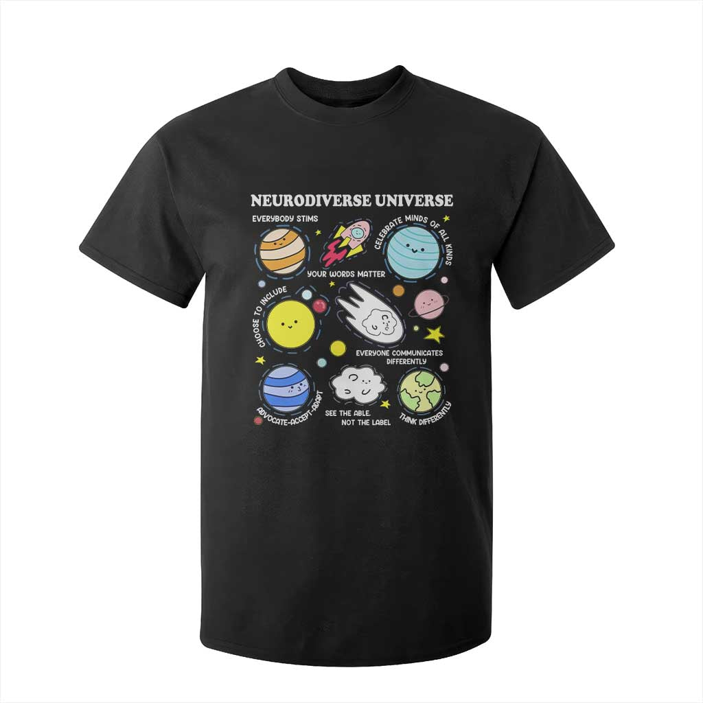 Neurodiverse Universe T Shirt For Kid Autism ADHD ASD Neurodiversity