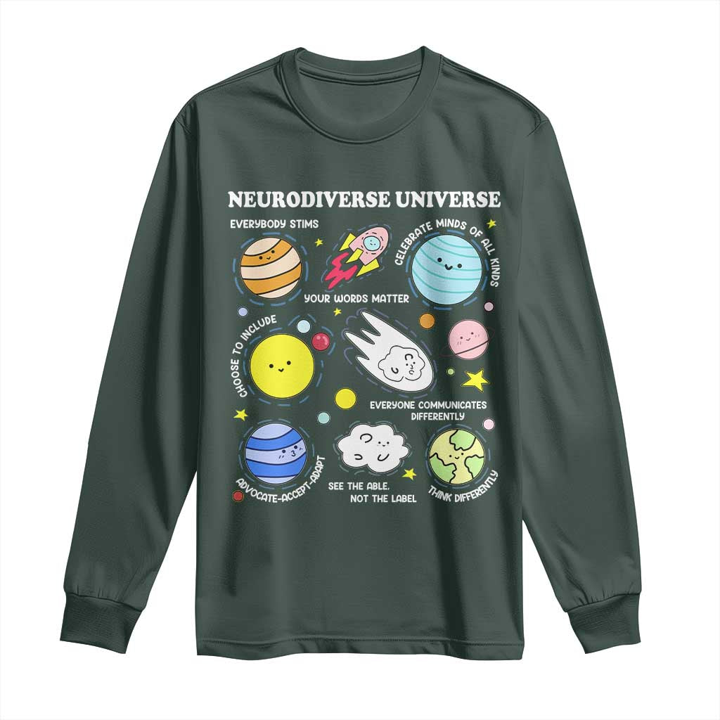 Neurodiverse Universe Long Sleeve Shirt Autism ADHD ASD Neurodiversity