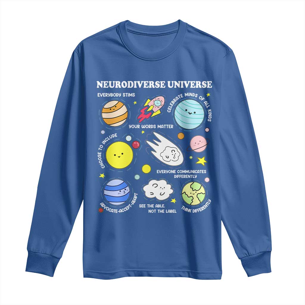 Neurodiverse Universe Long Sleeve Shirt Autism ADHD ASD Neurodiversity