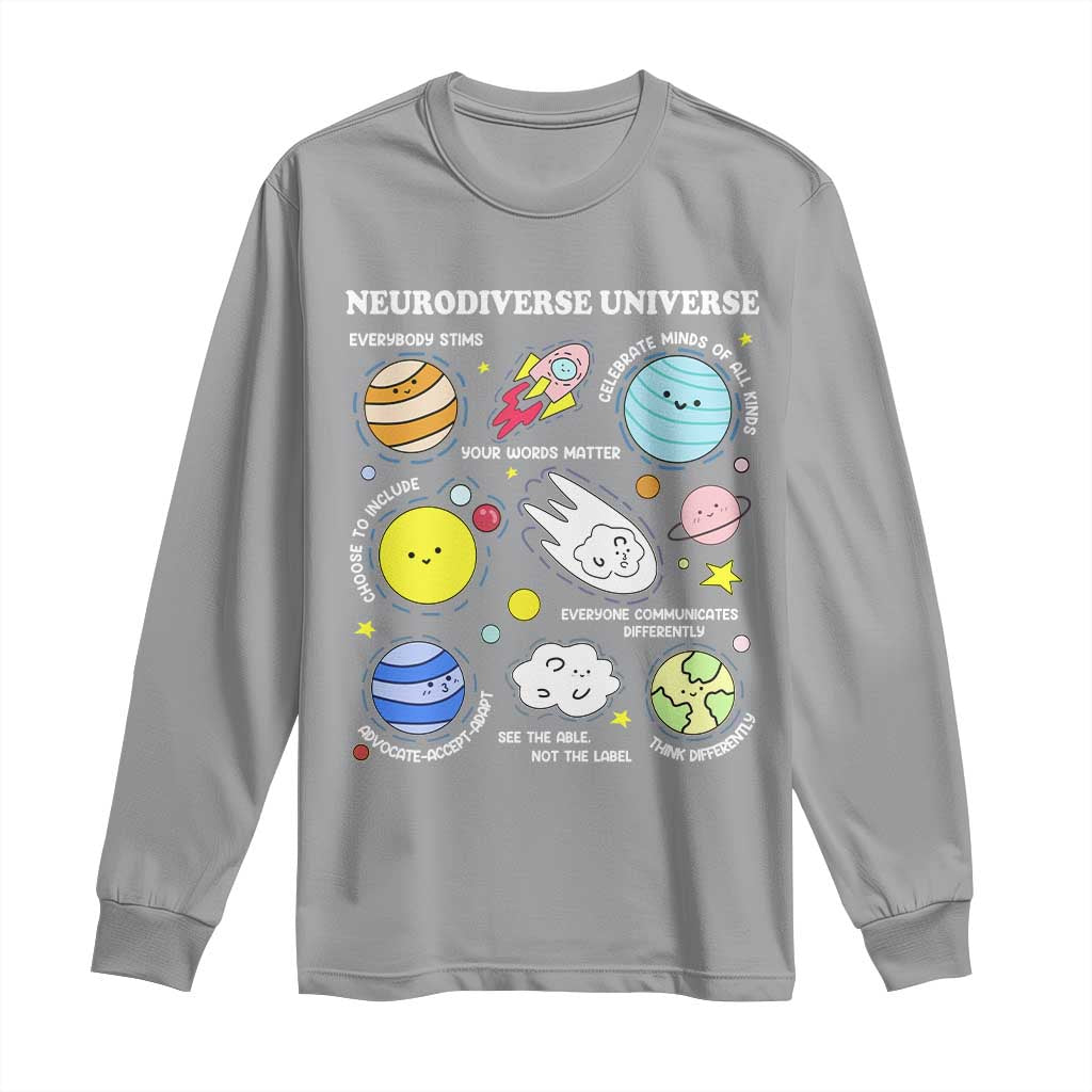 Neurodiverse Universe Long Sleeve Shirt Autism ADHD ASD Neurodiversity