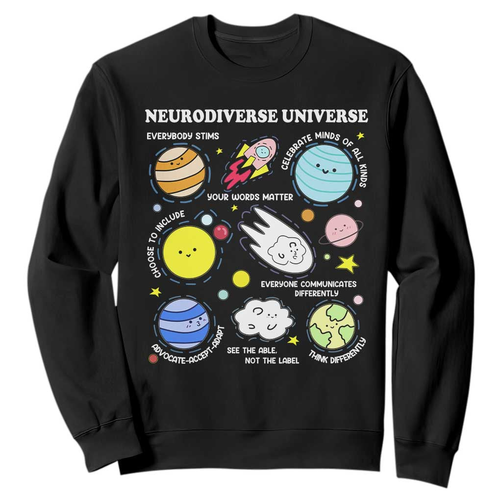Neurodiverse Universe Sweatshirt Autism ADHD ASD Neurodiversity