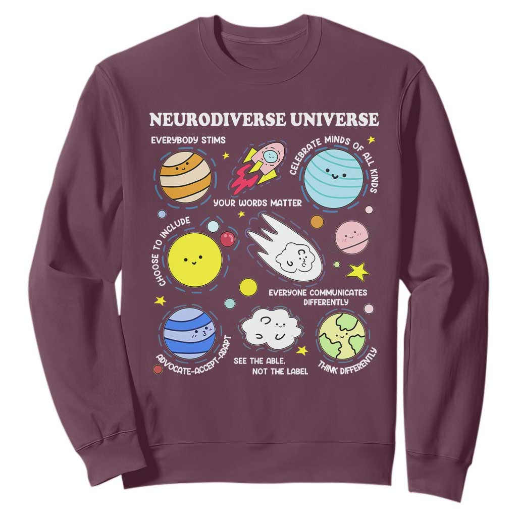 Neurodiverse Universe Sweatshirt Autism ADHD ASD Neurodiversity