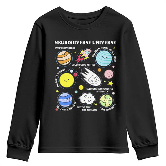 Neurodiverse Universe Youth Sweatshirt Autism ADHD ASD Neurodiversity