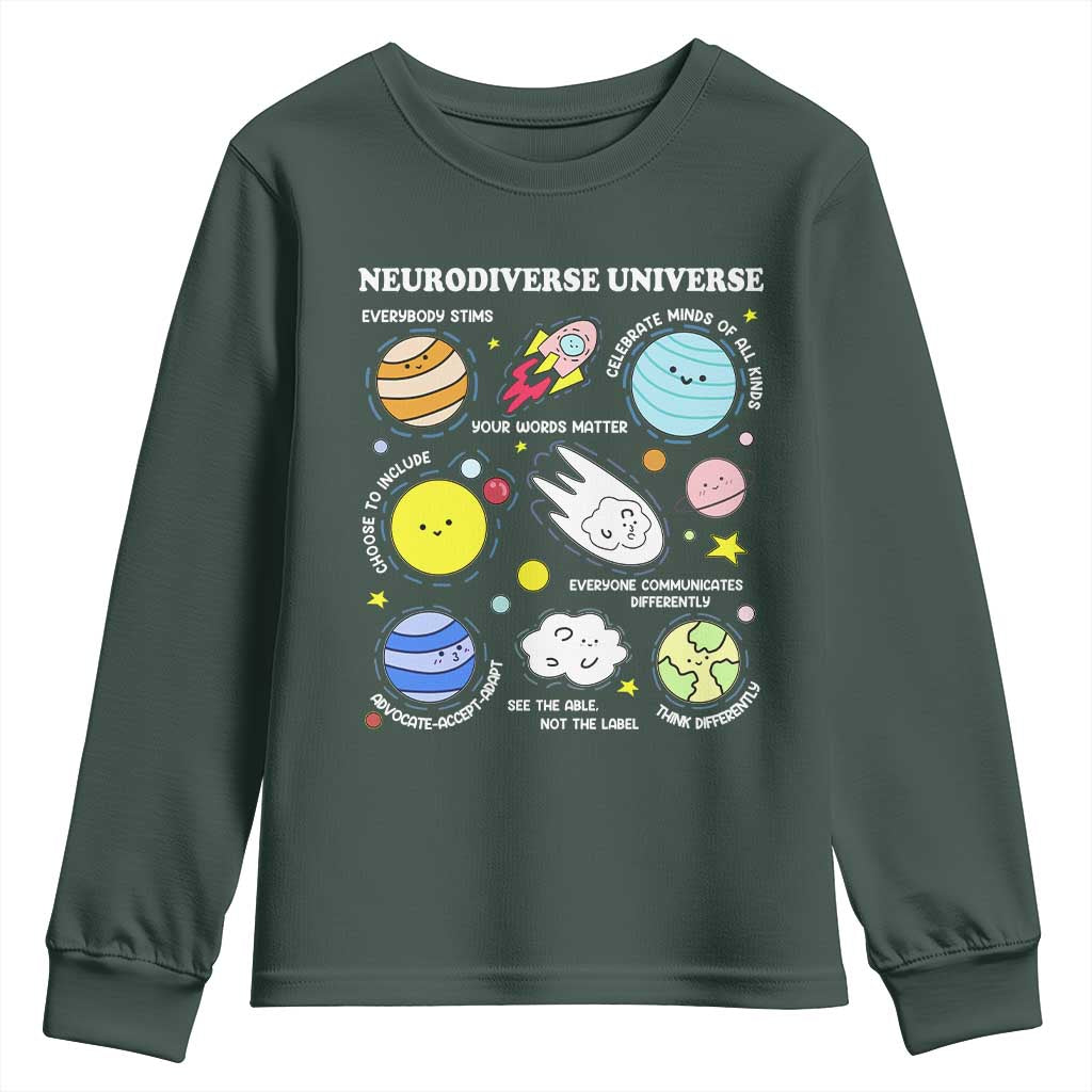 Neurodiverse Universe Youth Sweatshirt Autism ADHD ASD Neurodiversity