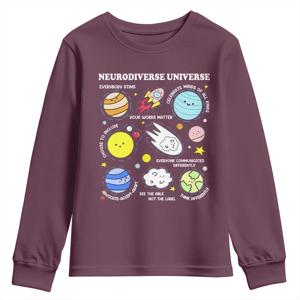 Neurodiverse Universe Youth Sweatshirt Autism ADHD ASD Neurodiversity