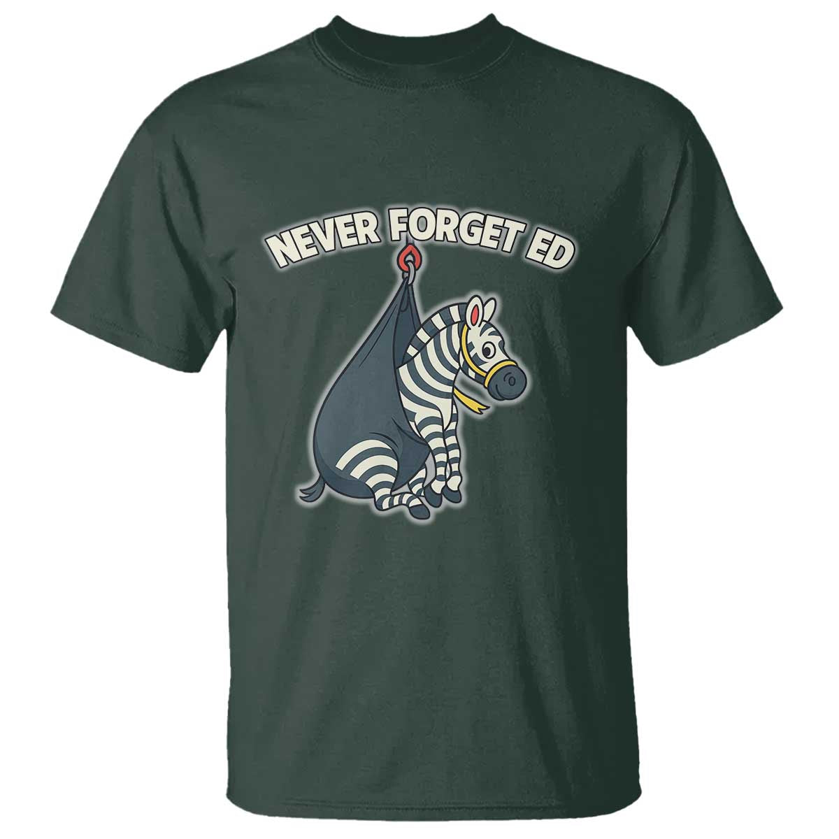 never-forget-ed-the-zebra-meme-t-shirt-funny-viral-animal-escape-internet-humor-fans