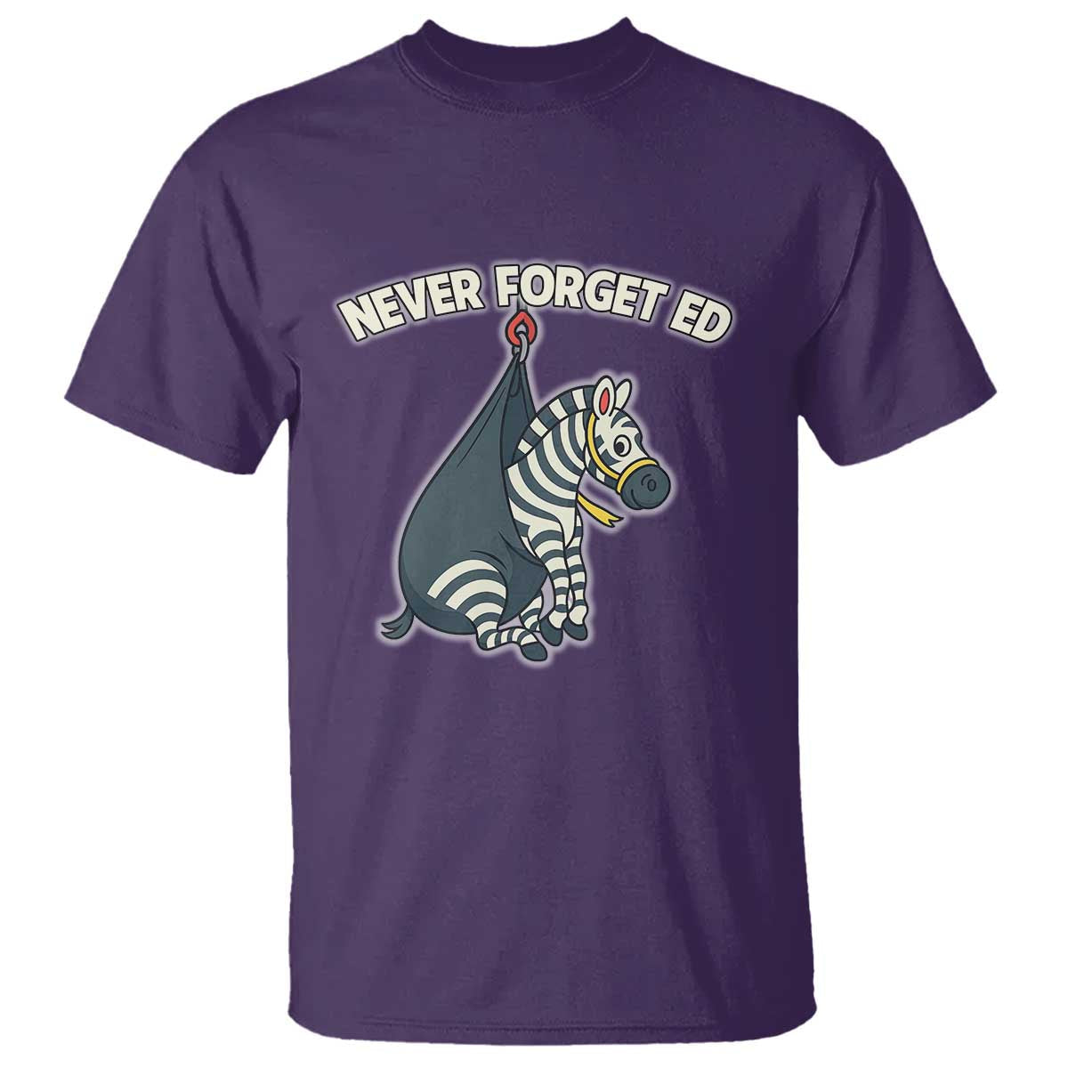never-forget-ed-the-zebra-meme-t-shirt-funny-viral-animal-escape-internet-humor-fans