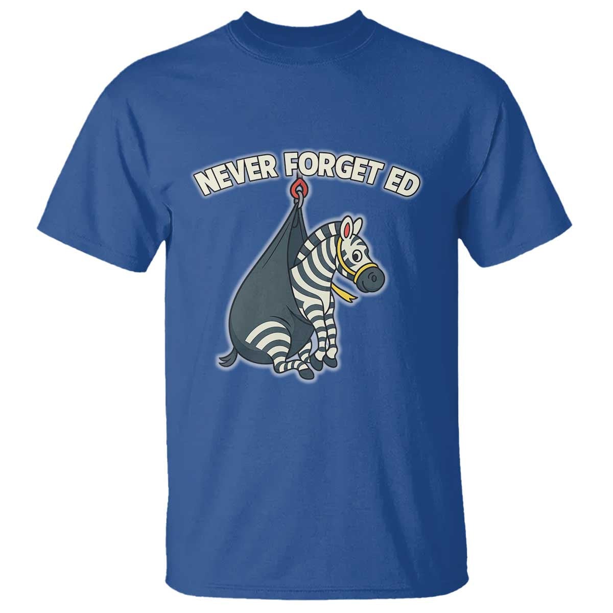 never-forget-ed-the-zebra-meme-t-shirt-funny-viral-animal-escape-internet-humor-fans