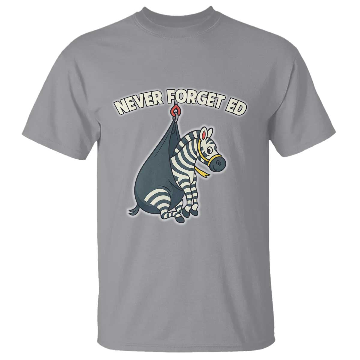 never-forget-ed-the-zebra-meme-t-shirt-funny-viral-animal-escape-internet-humor-fans