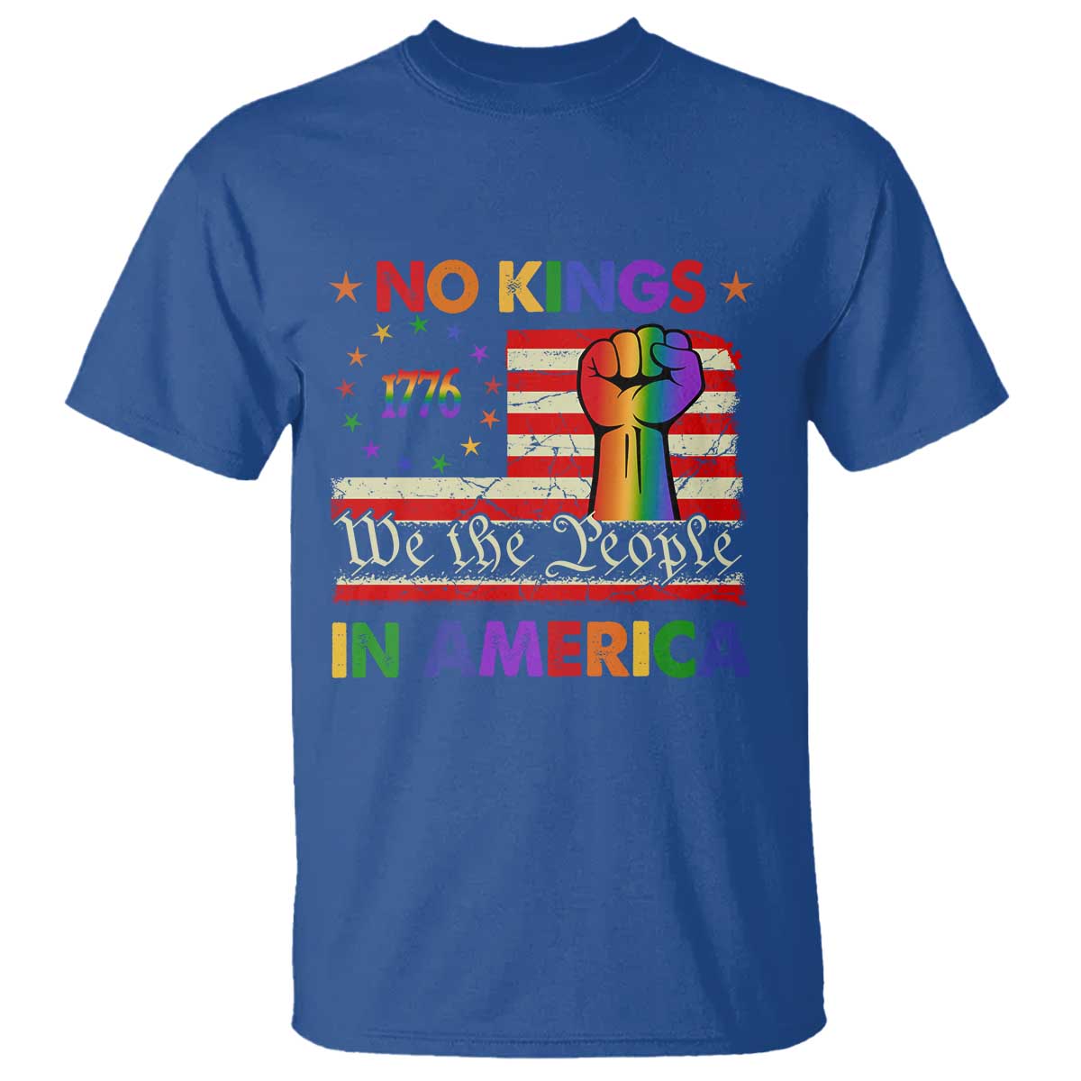 no-kings-in-america-rainbow-flag-t-shirt