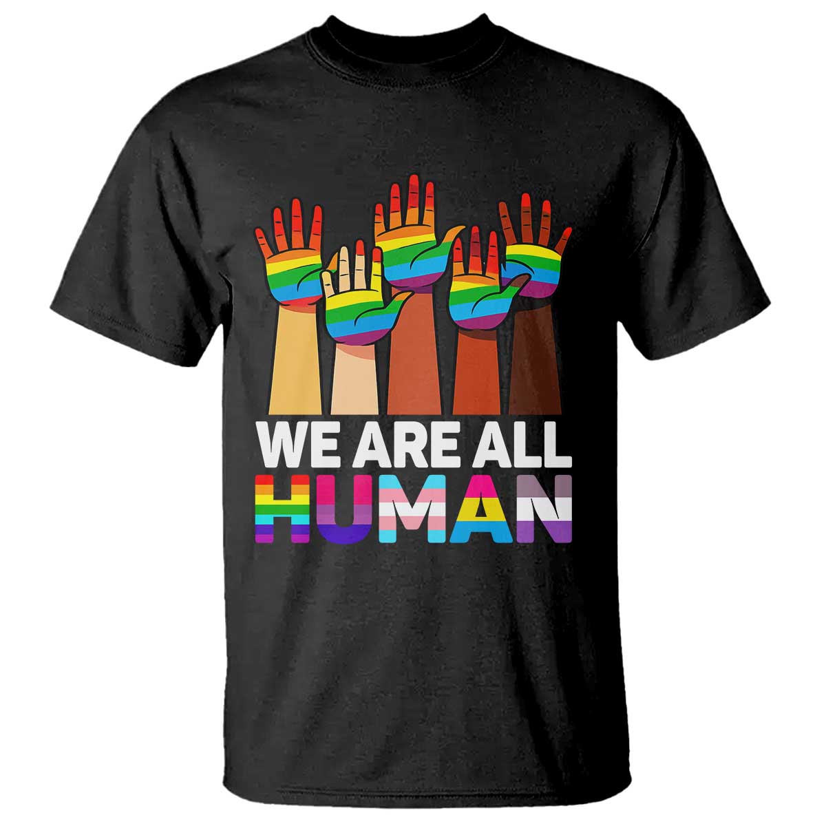we-are-all-human-rainbow-hands-t-shirt-lgbtq-unity-equality-pride-month