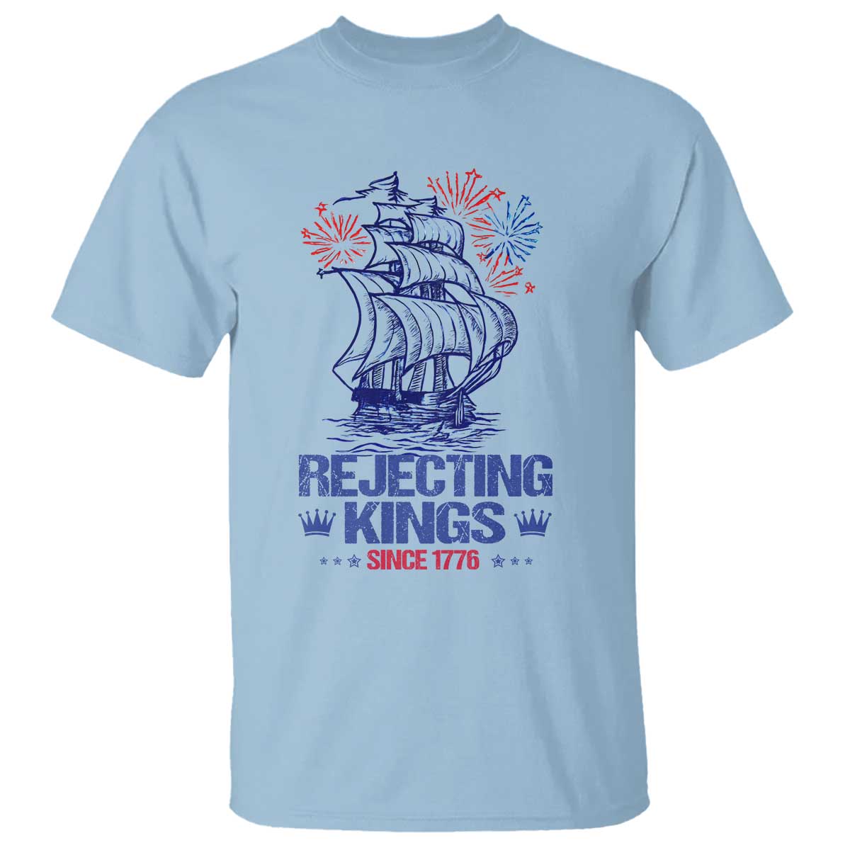 rejecting-kings-since-1776-t-shirt-vintage-patriotic-ship-4th-of-july-fireworks