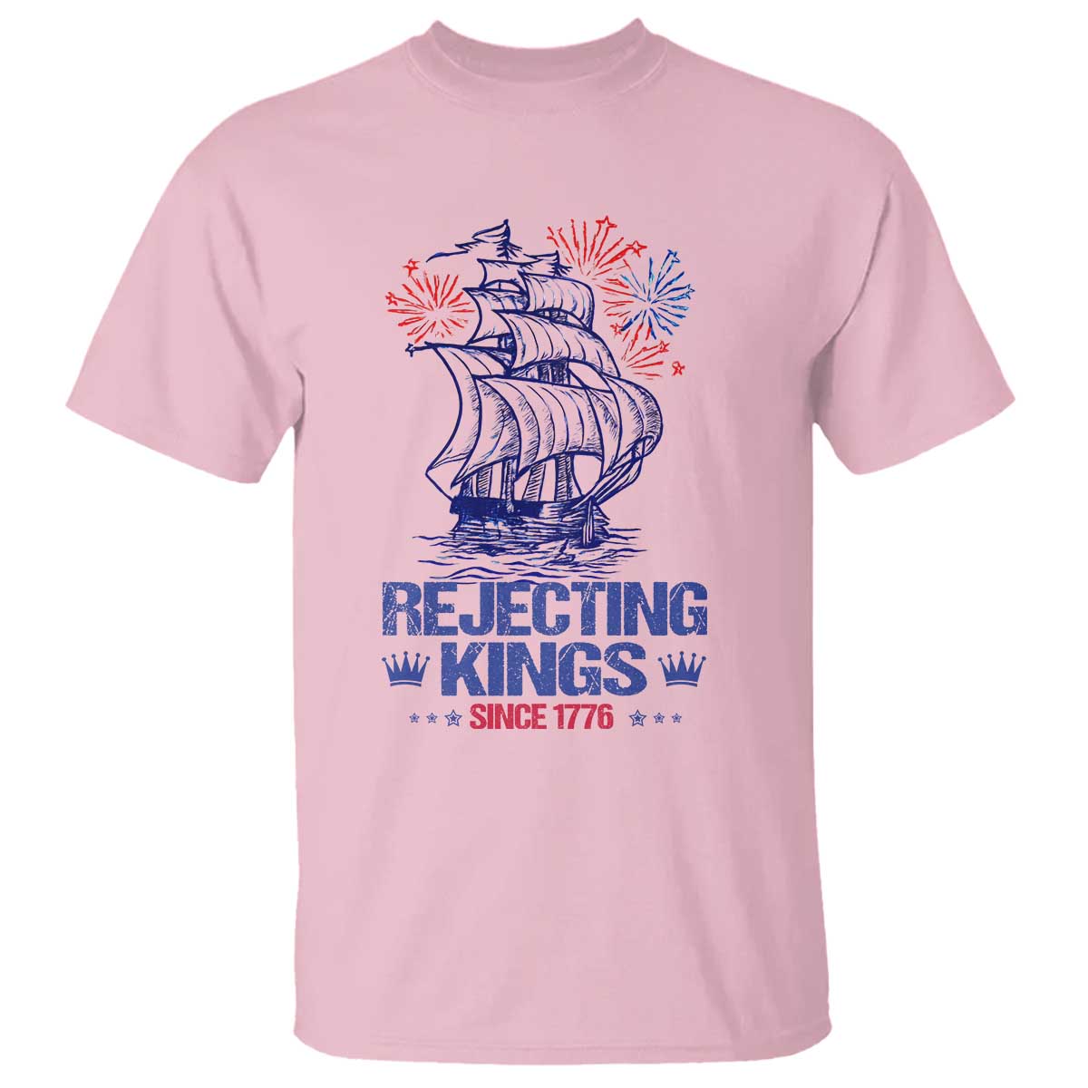 rejecting-kings-since-1776-t-shirt-vintage-patriotic-ship-4th-of-july-fireworks