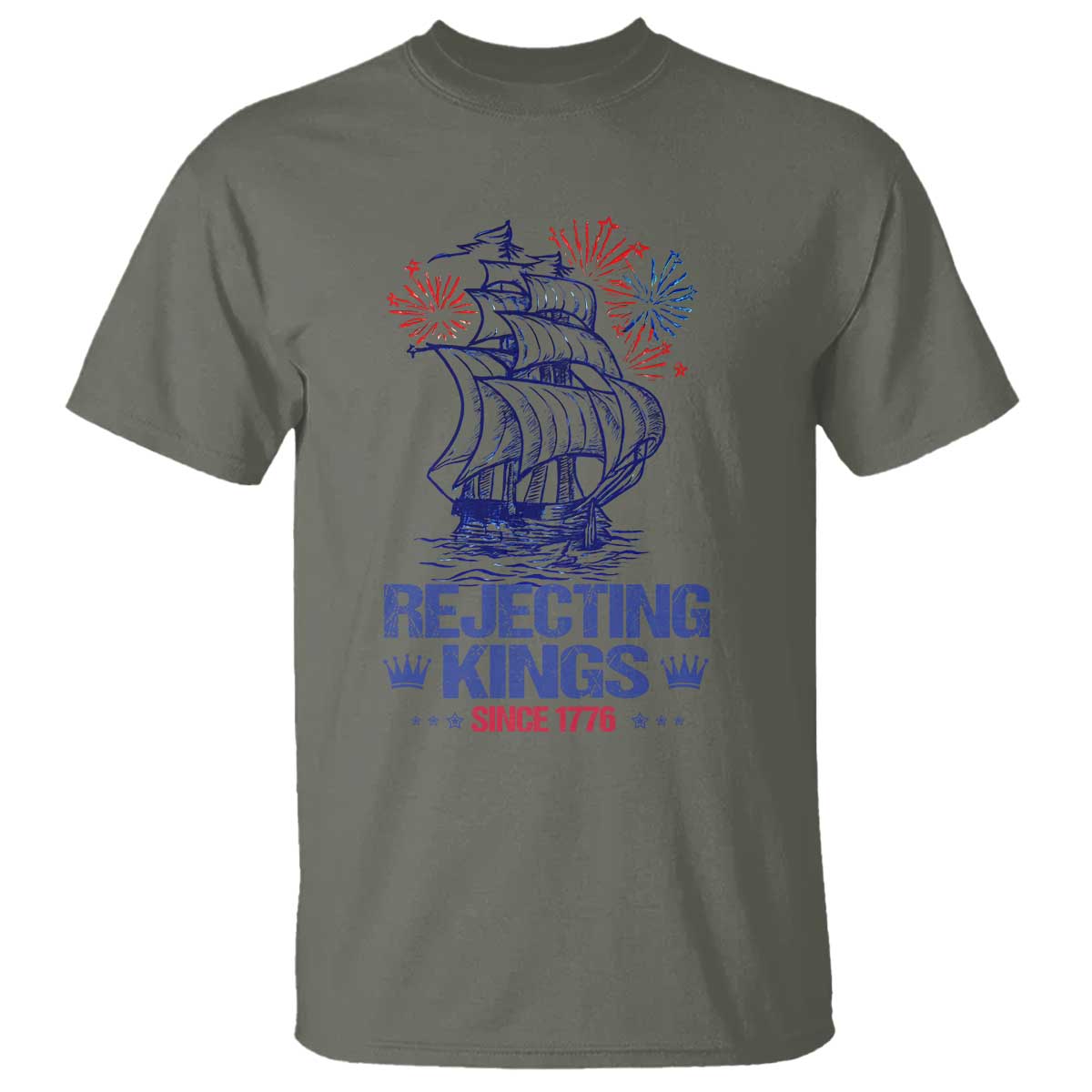 rejecting-kings-since-1776-t-shirt-vintage-patriotic-ship-4th-of-july-fireworks