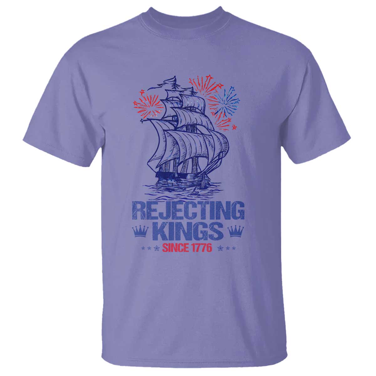 rejecting-kings-since-1776-t-shirt-vintage-patriotic-ship-4th-of-july-fireworks