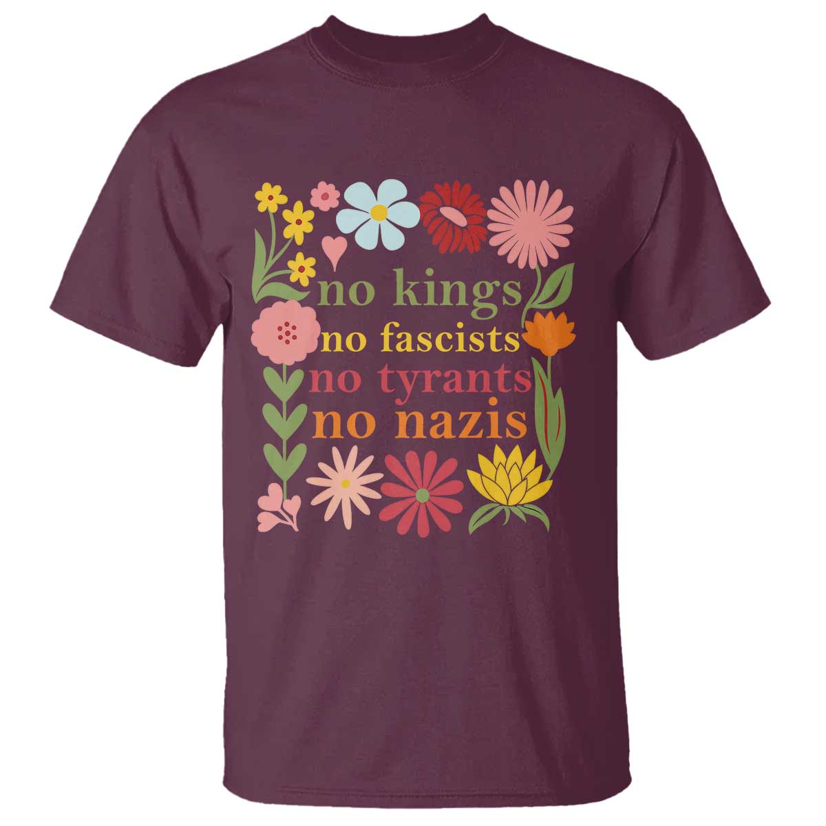 no-kings-no-fascists-no-tyrants-no-nazis-t-shirt-subtle-resist-retro-boho-floral