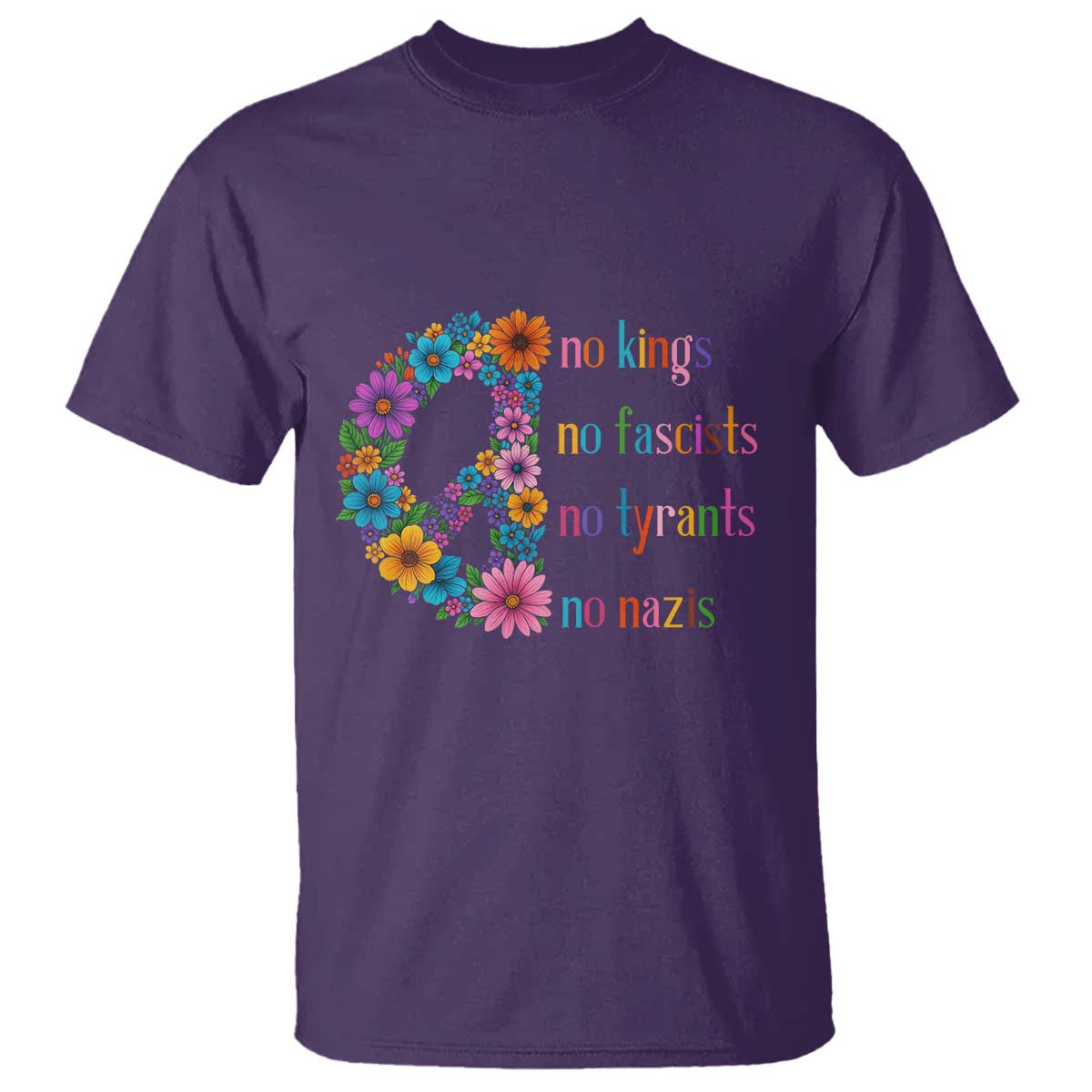 no-kings-no-fascists-no-tyrants-no-nazis-t-shirt-resist-retro-boho-floral-peace-sign
