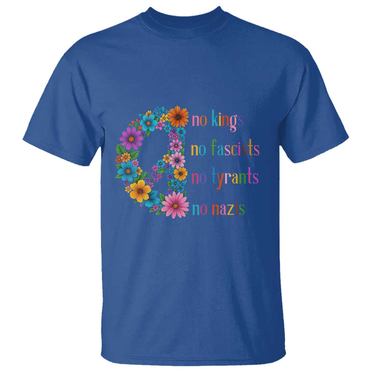 no-kings-no-fascists-no-tyrants-no-nazis-t-shirt-resist-retro-boho-floral-peace-sign