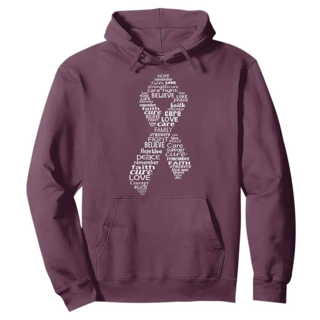 Inspirational Breast Cancer Support Hoodie Pink Ribbon Warrior