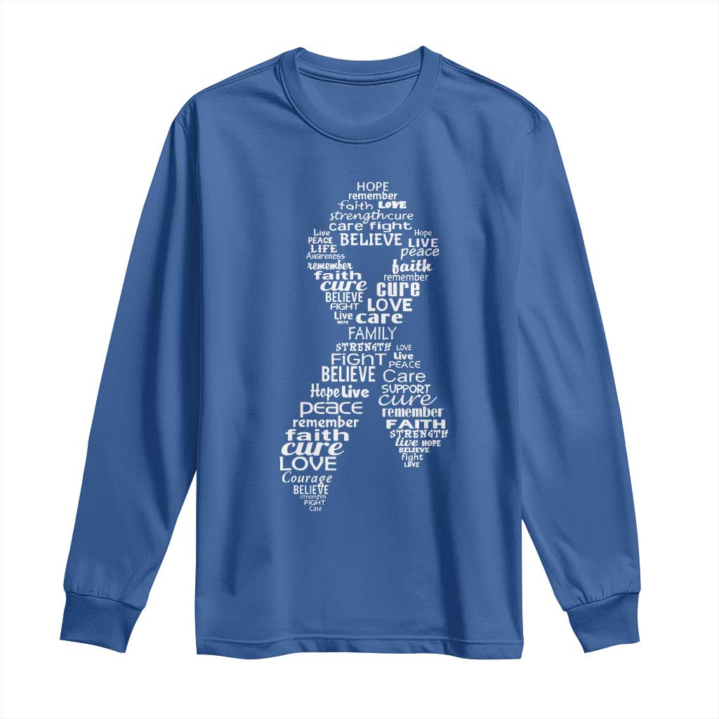 Inspirational Breast Cancer Support Long Sleeve Shirt Pink Ribbon Warrior
