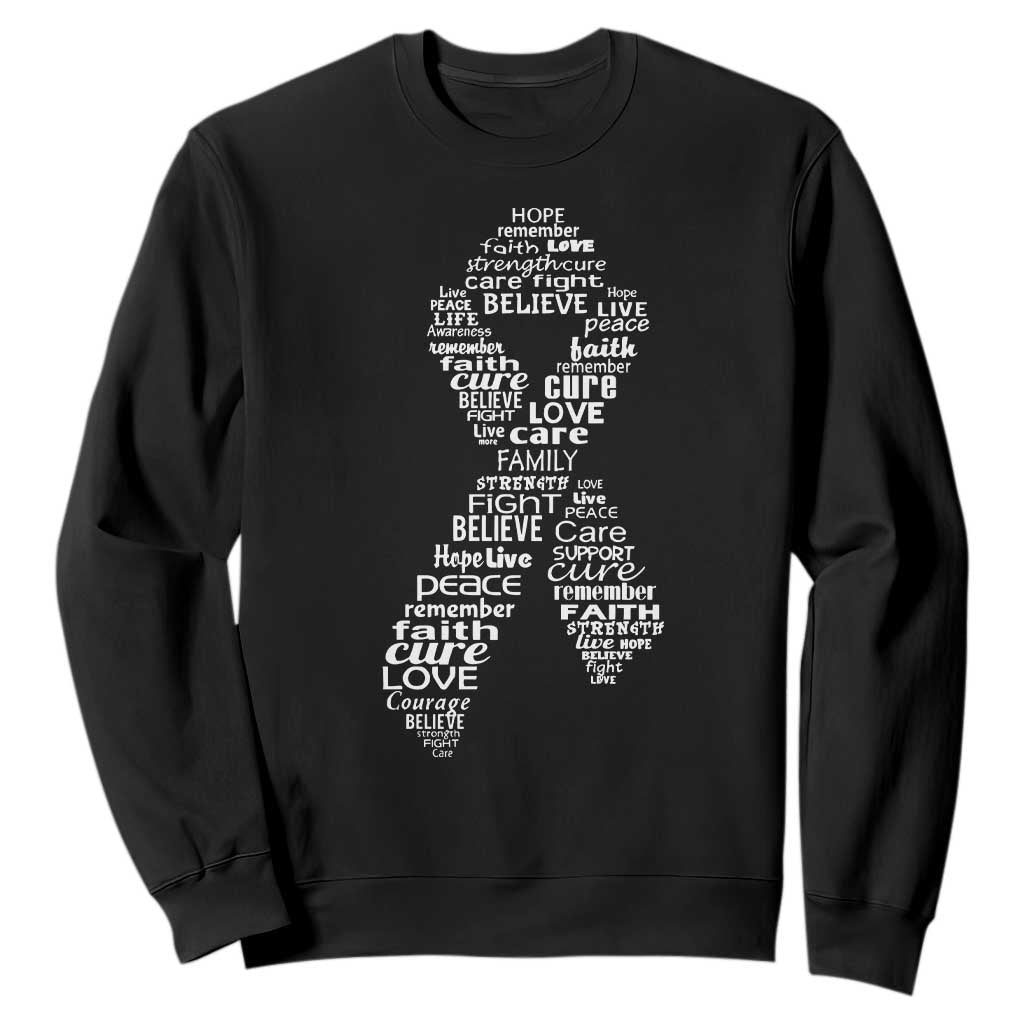 Inspirational Breast Cancer Support Sweatshirt Pink Ribbon Warrior