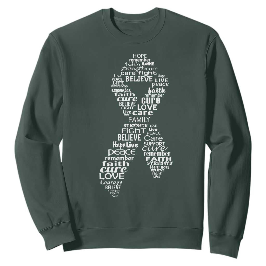 Inspirational Breast Cancer Support Sweatshirt Pink Ribbon Warrior