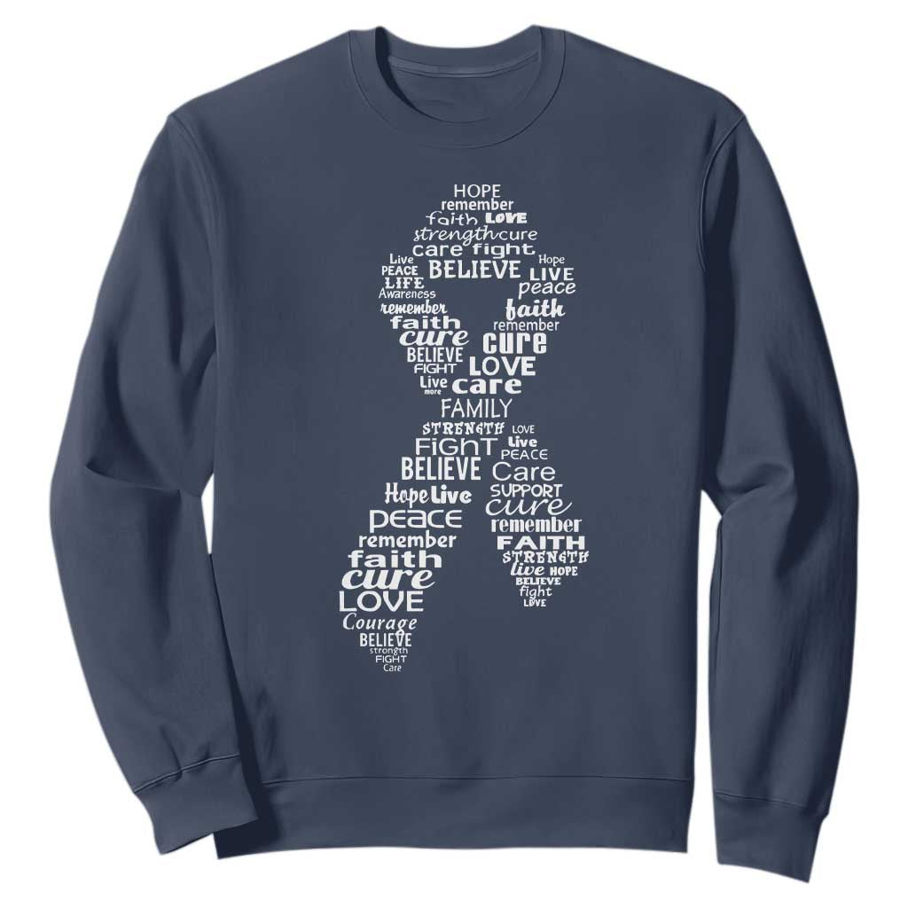 Inspirational Breast Cancer Support Sweatshirt Pink Ribbon Warrior