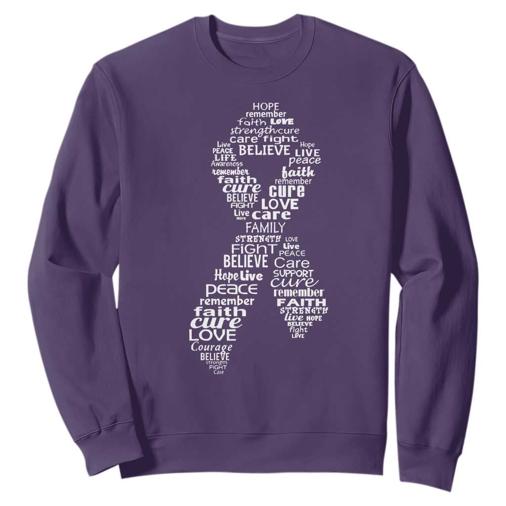 Inspirational Breast Cancer Support Sweatshirt Pink Ribbon Warrior