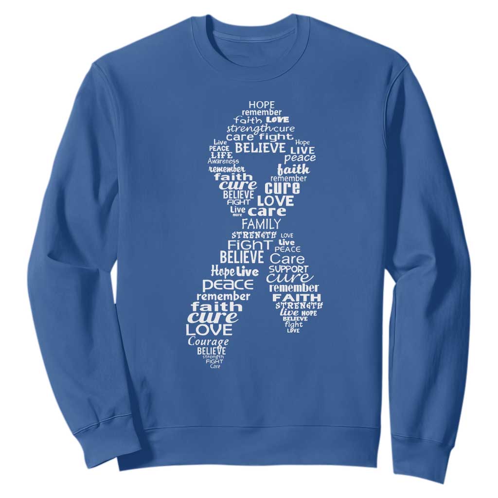Inspirational Breast Cancer Support Sweatshirt Pink Ribbon Warrior