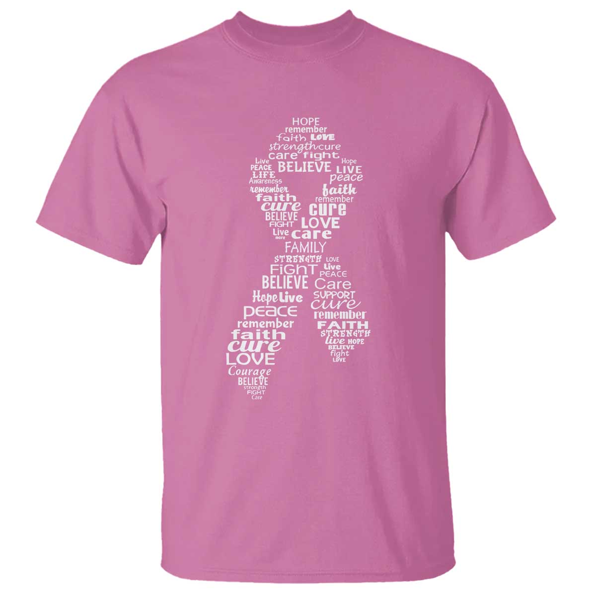 Inspirational Breast Cancer Support T Shirt Pink Ribbon Warrior