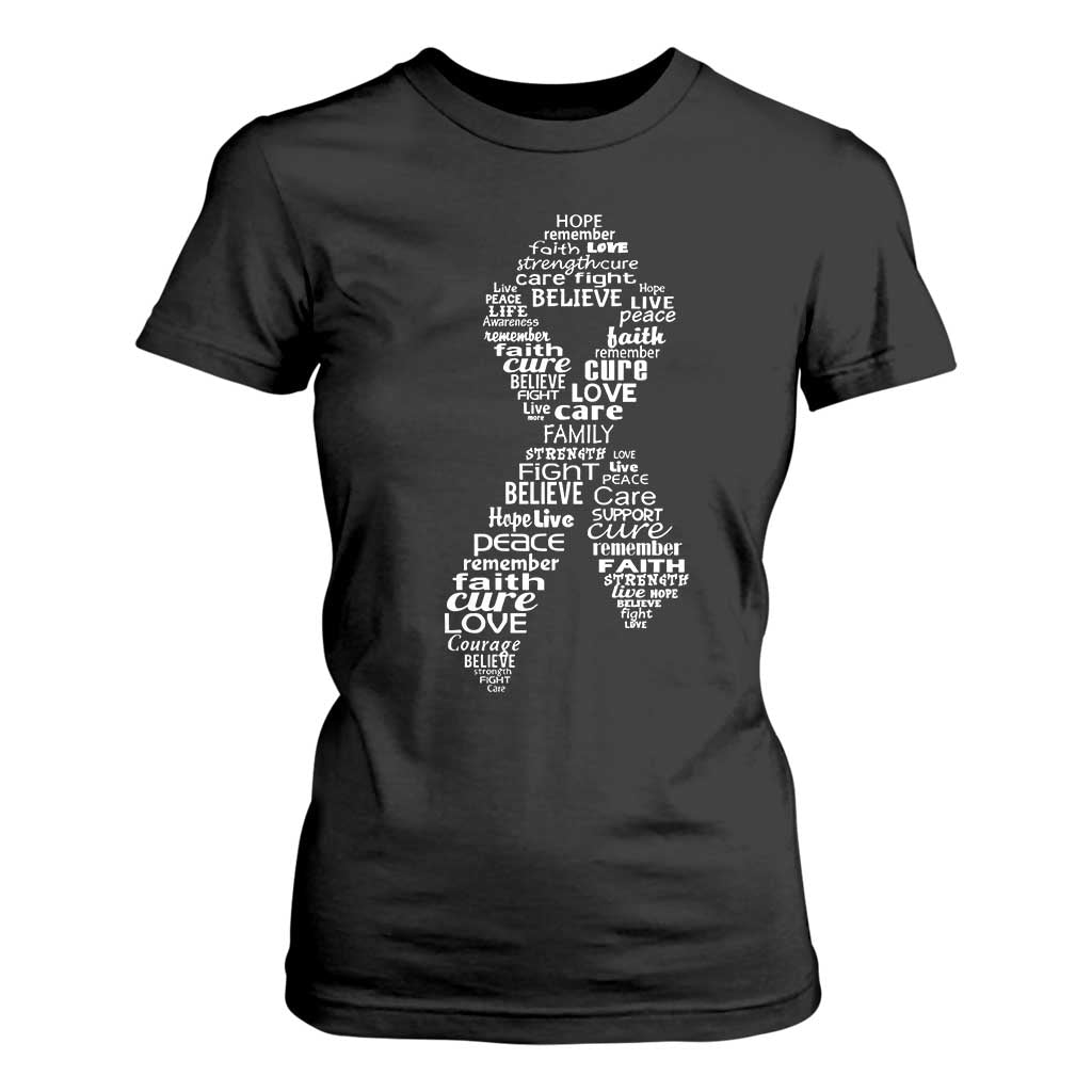 Inspirational Breast Cancer Support T Shirt For Women Pink Ribbon Warrior