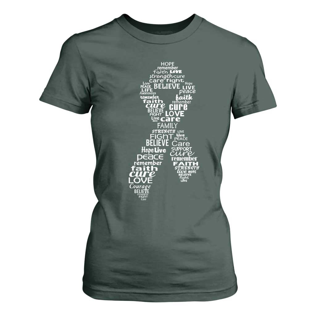Inspirational Breast Cancer Support T Shirt For Women Pink Ribbon Warrior