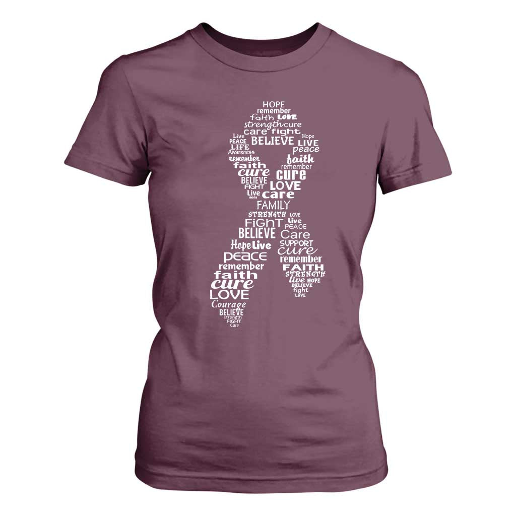Inspirational Breast Cancer Support T Shirt For Women Pink Ribbon Warrior