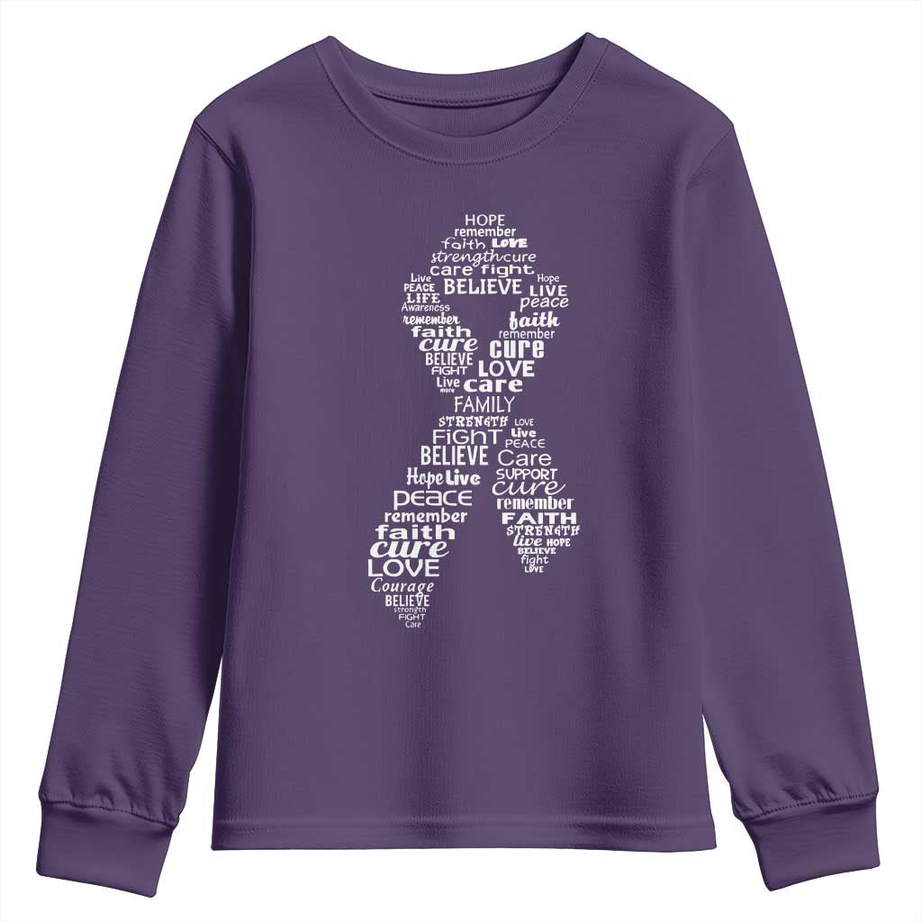 Inspirational Breast Cancer Support Youth Sweatshirt Pink Ribbon Warrior