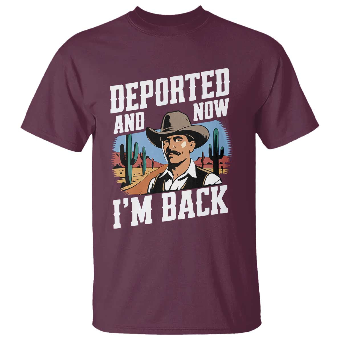 funny-mexican-cowboy-t-shirt-now-im-back-retro-vintage-desert